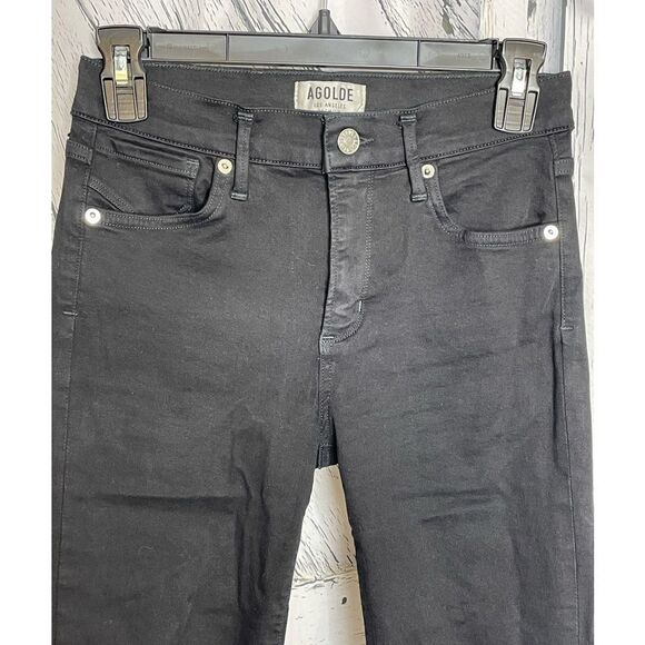 Agolde Black Filter Free Sophie Crop Jeans Size 26 - Picture 3 of 7